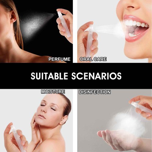 cobee Mini Portable Spray Bottles, Refillable Perfume Bottles Travel Size Small Sample Empty Bottle Containers Travel Outings Spray Boxes Dispensers for Perfume Makeup Remover(5 Packs, 8ml/0.27 oz)