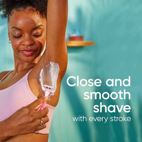 Gillette Venus Sensitive Disposable Razors for Women with Sensitive Skin, Delivers Close Shave with Comfort, 6 Count (Pack of 2)