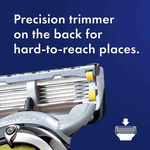 Gillette ProGlide Shield Men's Razor, 5 Bladed Razor, with Precision Trimmer, Comfortglide Lubrication, Glide and Comfort, Handle + 4 Blade Refills, Holiday Gifts for Men