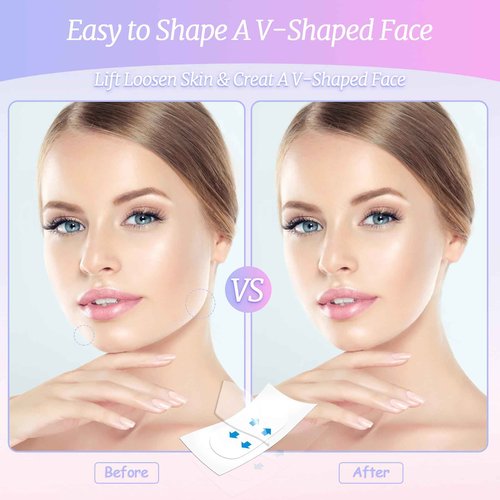 Face Tape Lifting Invisible, Face Lift Tape 152Pcs, Neck Facelift Strips Invisible Use Before Makeup, Instant V-shaped Lifter Face-lift Sticker for Lifting Sagging Skin Wrinkle Double Chin Jowls Eyes