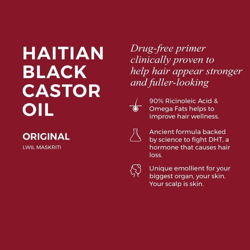 Kreyol Essence Growth Duo - Haitian Black Castor Oil Original 2 Oz + Scalp Care Shampoo with Rosemary Mint and Haitian Black Castor Oil (Oz