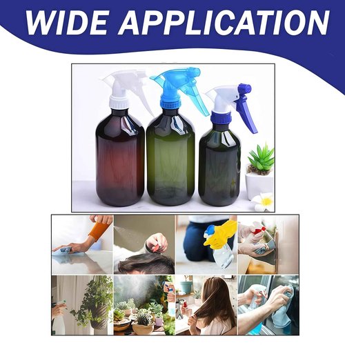Elandy 6PCS Blue Spray Bottle Nozzels Attachment Heavy Duty Trigger Spray Replacement Sprayer Nozzle Head Plastic 28/400 Spray Bottle Tops Fit for Standard 8oz/16oz Bottle
