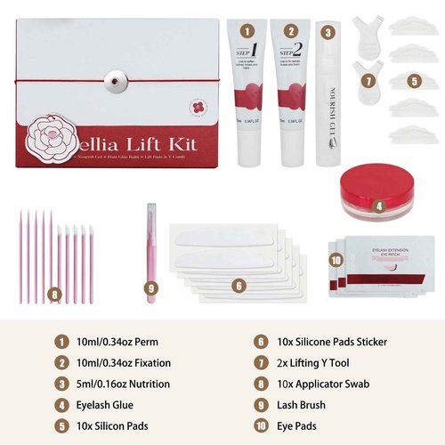 Upgraded Lash Lift Kit Professional - Eyebrow Lamination & Eyelash Perm Kit with High Adhesion Glue and Long-Lasting Curling Set, Gentle Formula for Sensitive Eyes