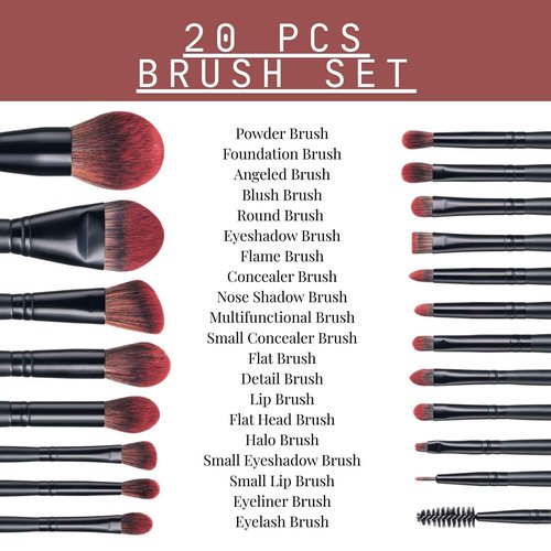 Bolgie 20 Pieces Makeup Brush Set
