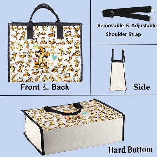 WZMPA Funny Tiger Cosmetic Makeup Bag Tiger Inspired Gift Some Days Look Better Upside Tiger Zipper Pouch Bag Tiger Merchandise (Some Days Tiger BG)
