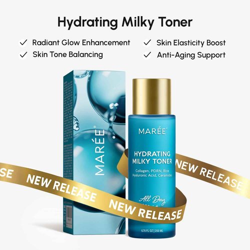 MAREE Glycolic Acid Polishes 2 PACK - Toner Polishes for Face Cleansing - Tea Tree Oil, Salicylic Acid & Vitamins E, B3, B5 - Facial Peel & Radiance Deep Cleaning Effect