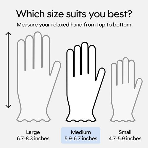 Clearbody Organics 100% Organic Cotton Gloves - 5 Pairs of White Gloves, M - Hand Moisturizer - Sleeping Mitts for Dry Hands - Washable Cotton Liners for Men & Women