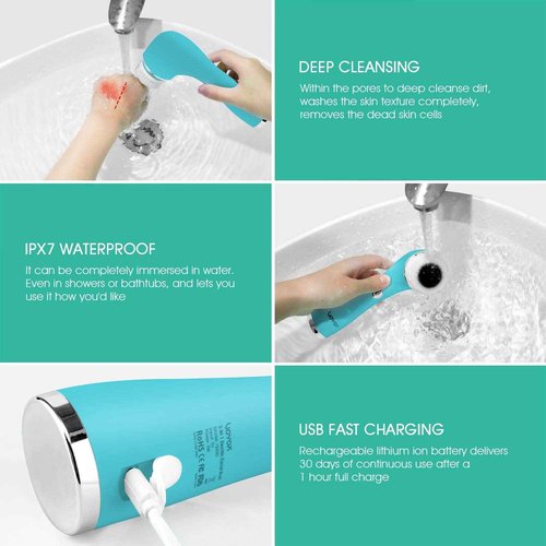 VOYOR Blackhead Remover Pore Vacuum - Facial Cleansing Brush Rechargeable Face Spin Brush for Deep Cleansing