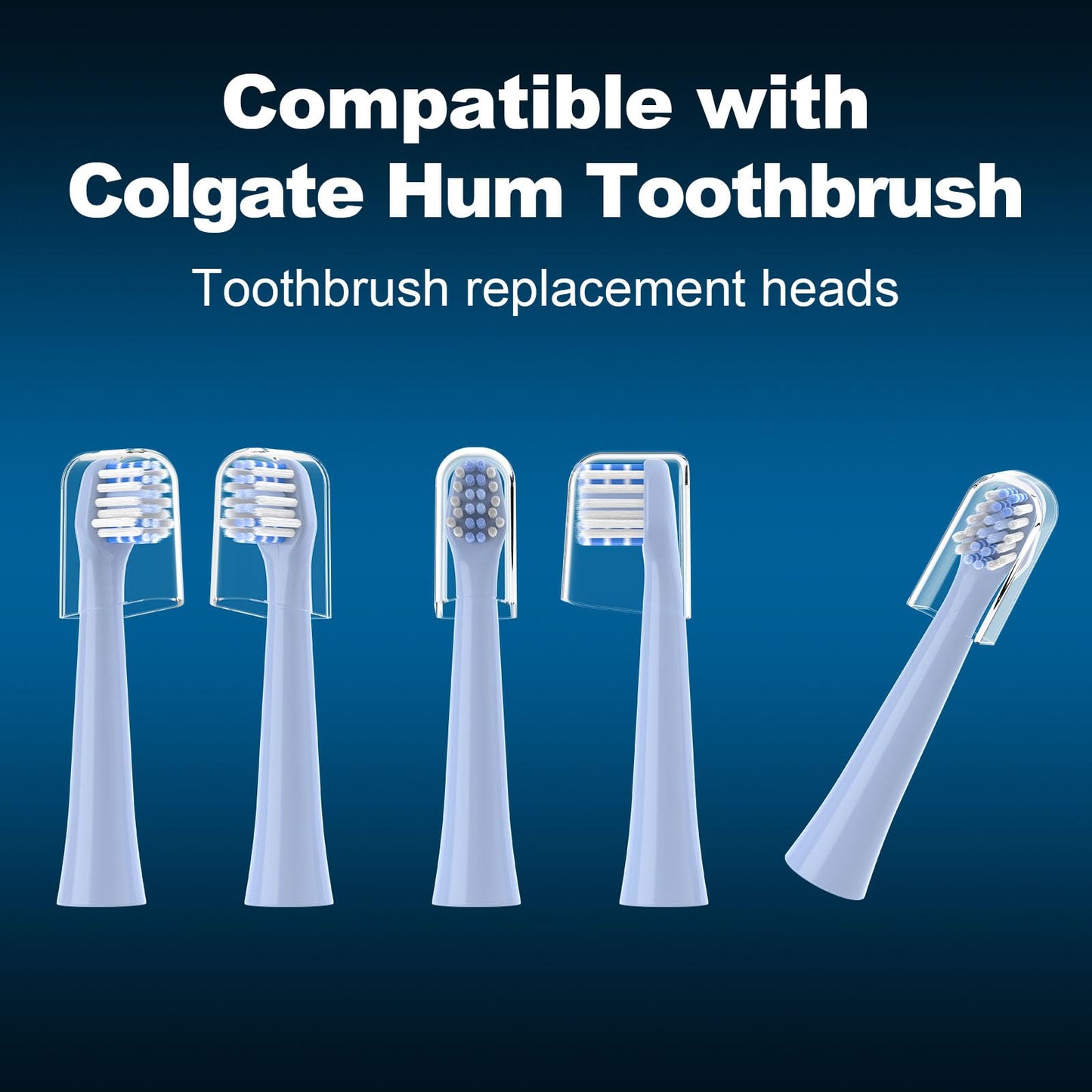 FEIHEAD Replacement Toothbrush Heads 8 Pack for Colgate Hum Connected Smart Battery Electric Toothbrush Head,Blue