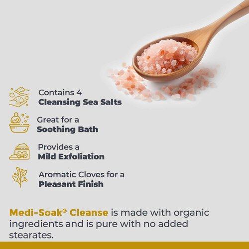Premier Research Labs Medi-Soak - Bath Salts for Foot and Body Soak, Sea Salt Bath for Women and Men, Relaxing Mineral Bath Soak, Gentle Exfoliant, Organic, Vegan, No Added Fillers - 2 Lb