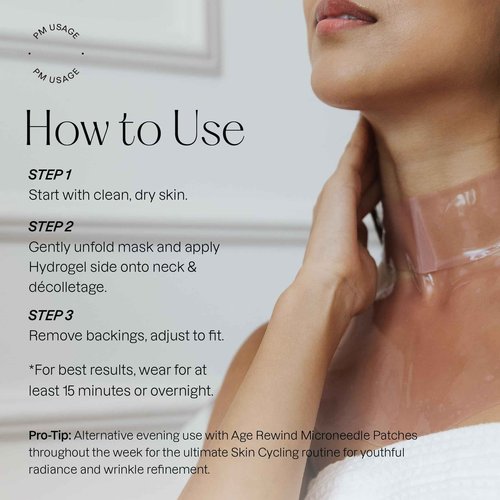 Karuna Collagen Neck & Chest Hydrogel Mask 4-Pack | Firming & Hydrating K-Beauty Masks with Collagen, Peptides & Niacinamide | For Wrinkles & Sagging Skin | Cruelty-Free