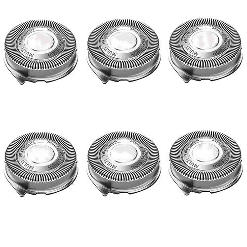 Suleto SH50/52 Replacement Heads Compatible with Noreclo Series 5000 Electric Shaver, Sh50 Replacement Head Part for Series 5000 S5xxx, ATXX, PTXX PT8xx, PT7xx, Sh50 Shaving Blades-6Pcs W/Brush