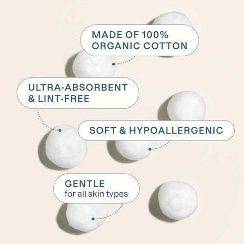 Cliganic Organic Super Jumbo Cotton Balls (200 Count) - Hypoallergenic, Absorbent, Large Size, 100% Pure (Packaging May Vary) (Pack of 2)