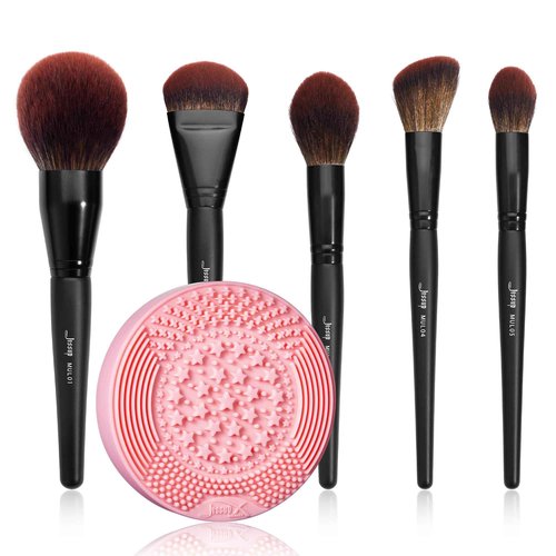 Jessup Face Makeup Brushes Set T273 with Brush Cleaning Mat A005