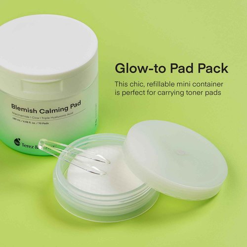 Small Travel Containers for Skincare: 2 Jars Korean Mini Containers with Lids for Toner Pads & Under Eye Patches DIY - Travel-Friendly, Reusable, Leak Proof Skincare Storage, Made in Korea
