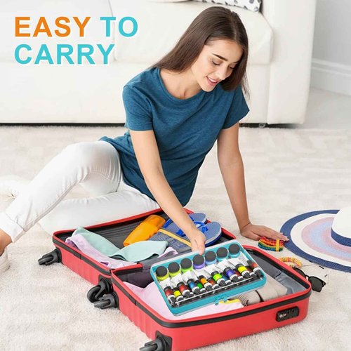 Stuffygreenus 6 Pcs Clear Hard Zipper Case Hard-Sided Premium Storage Case Plastic Clear Hard Shell Zipper Pouch Portable Travel Organizer Box for Building Blocks Puzzles Cosmetics Makeup Pencil (M)