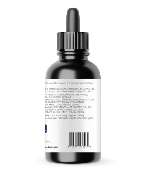 Hyaluronic Acid Serum with Vitamin B5, C, E, Witch Hazel, & Centella – 4 FL OZ | Active Hydrating Serum | 4 Types of HA at 2% | Skin + Face Hydration & Moisture Support* | Oil Free, Fragrance Free