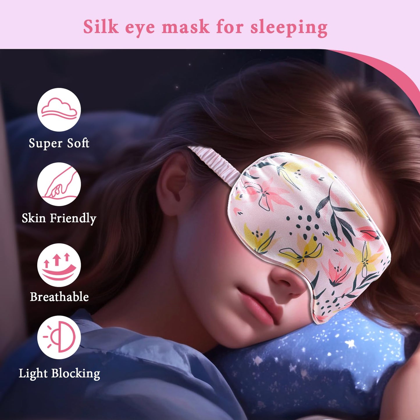 Cooling Eye Mask,Gel Eye Mask for Dark Circles,Migraines,Eye Surgery,Warm Compress for Eyes,Eye Mask for Dry Eyes,Blepharitis & Stye Eye Treatment,3 in 1 Weighted Eye Mask for Sleeping(Pink)