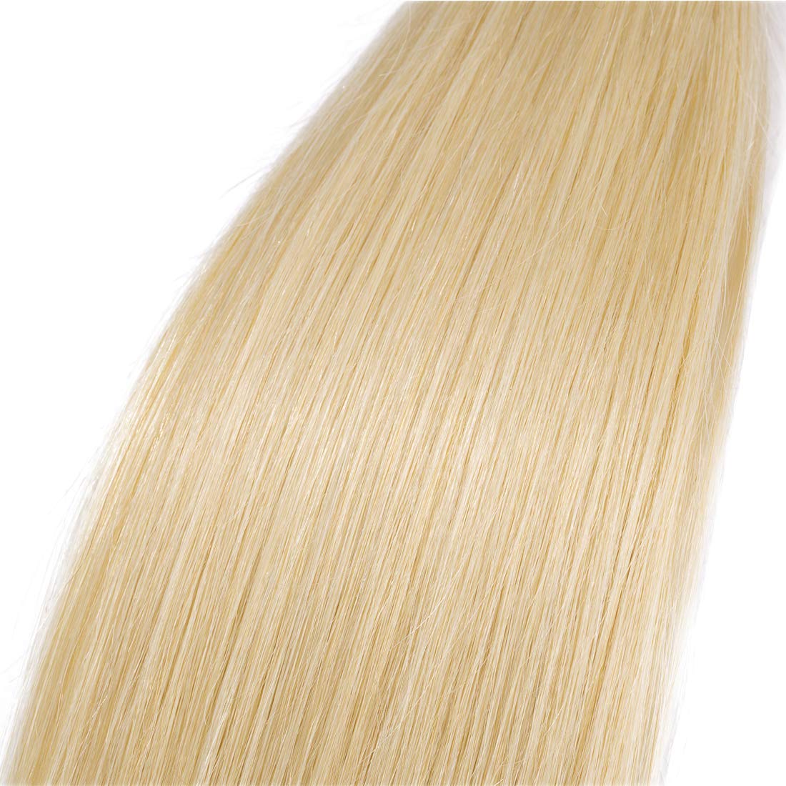 Msthoo 613 Brazilian Virgin Hair Bundles Blonde Silky Straight Human Hair Extensions Replacement Bundle for Women 24 inches