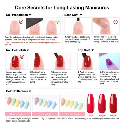 Peacecolor Gel Nail Polish Kit with U V Light and Drill，59PCs Gel Nail Kit 35 Colors with 5PC Matte/Glossy/Glitter Top Base Coat Nail Art Rhinestone Manicure starter Kit Soak Off Gifts for Girls