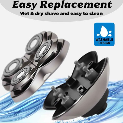 PRO 4 Head Replacement Blade Compatible with Pitbull Shaver Replacement Blade,Rotary 4 Blades Compatible with Skull Pitbull Gold/Silver/Platinum PRO,Blades Fit for Butterfly Kiss Head Shavers,2Pack.