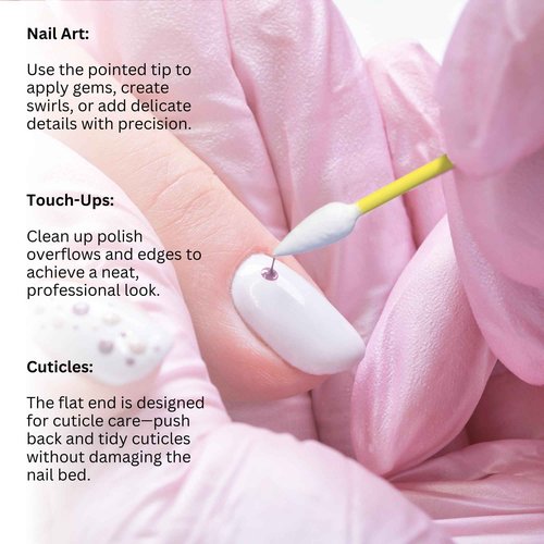 Fran Wilson NAIL TEES COTTON TIPS 120 Count (6 PACK) - The Ultimate Nail Tool, Multi-Purpose Double-sided Swabs with Pointed Ends for Precise Touch-ups and the Perfect At-Home Manicure & Pedicure