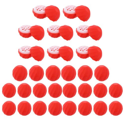 Beavorty 10 Pcs Refillable Lip Balm Containers Spherical Plastic Tubes for Travel Natural Lip Balms and Crayon Lipsticks Easy to Fill Compact Size
