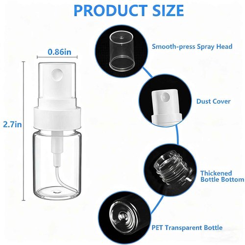 DTDNZKN 6 Pack 0.17 Oz (5ml) Mini Perfume Travel Refillable Bottles, Fine Mist Refillable Mini Perfume Atomizer, Empty Pump Container for Traveling and Outgoing