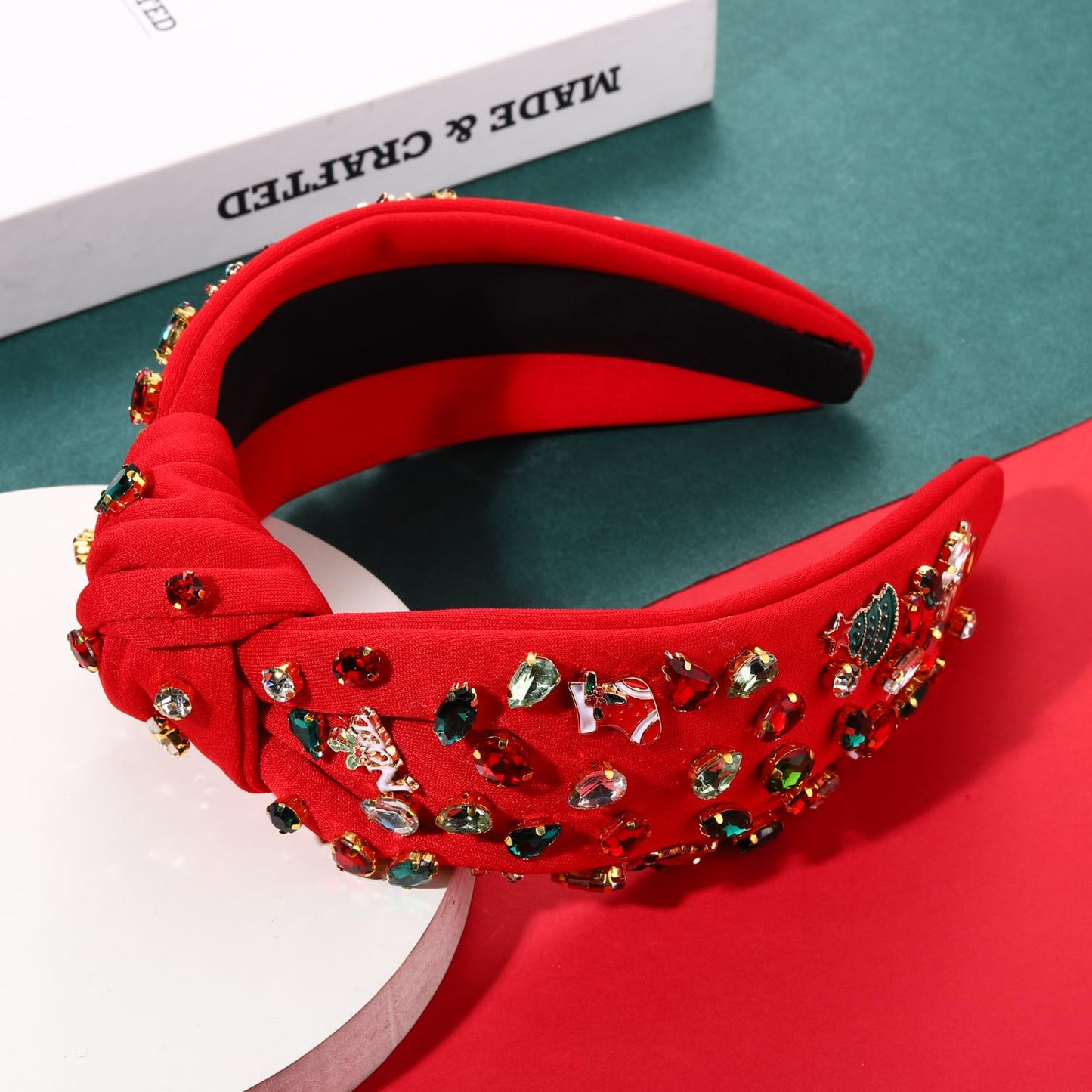 Christmas Headband for Women Snowflake Reindeer Tree Bow Headband Winter Holiday Wide Knot Hairband Hair Accessories Gifts