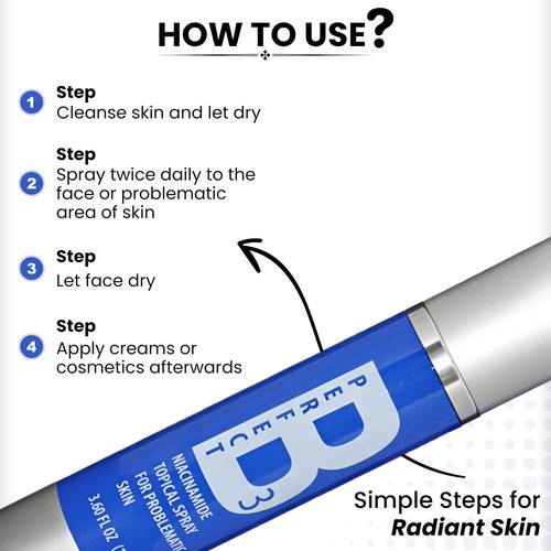Perfect B3 Niacinamide Face Spray – Topical Mist with Hyaluronic Acid, Glycerin, Vitamin B3, and Aloe for Skin Clarity, Texture & Hydration – Gentle Niacinamide Serum Alternative – 3.6 fl oz