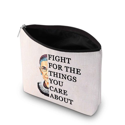 PXTIDY R-BG Lawyer Makeup Bag Feminist Gift Lawyer Gift Fight For The Things You Care About Cosmetic Bag Attorney(beige)