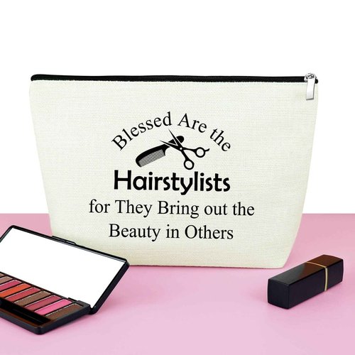 Mxrymvu Hairdresser Gifts Hair Stylist Gifts Makeup Bag Cosmetology Graduation Gift Hair Dresser Gift Cosmetic Bag Appreciation Thank You Christmas Birthday Present for Barbers Travel Makeup Pouch