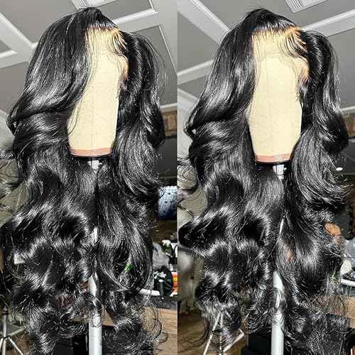 Body Wave Lace Front Wigs Human Hair 13x4 HD Transparent Lace Front Wigs Human Hair Pre Plucked 180 Density Brazilian Virgin Human Hair Glueless Wig for Women Natural Hairline 20 Inch