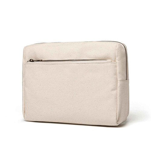 YONBEN Cosmetic Bag Makeup Bag Organizer with Multi-pocket Compartments Lightweight Travel Toiletry Bag for Women Interior and Exterior with Zippered Pockets (Beige)