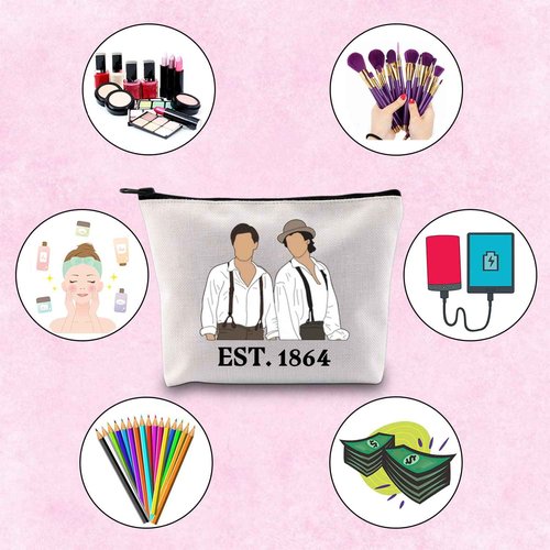 TSOTMO Salvatore Brothers Established 1864 Vampire Fans Gift Stefan and Damon Zipper Pouch Makeup Bag (Brother 1864)