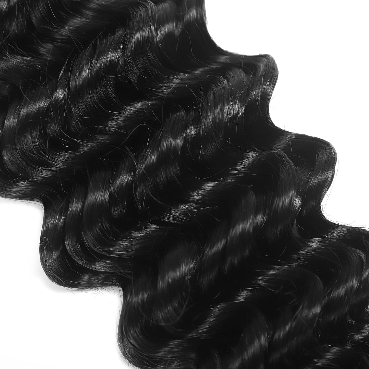 UDesire Hair Deep Wave Bulk Human Hair For Braiding No Weft (1 Pack-2 Bundles-100g) 100% Unprocessed Brazilian Virgin Human Hair Extensions Micro Braiding Human Hair Natural Black Color 14Inch