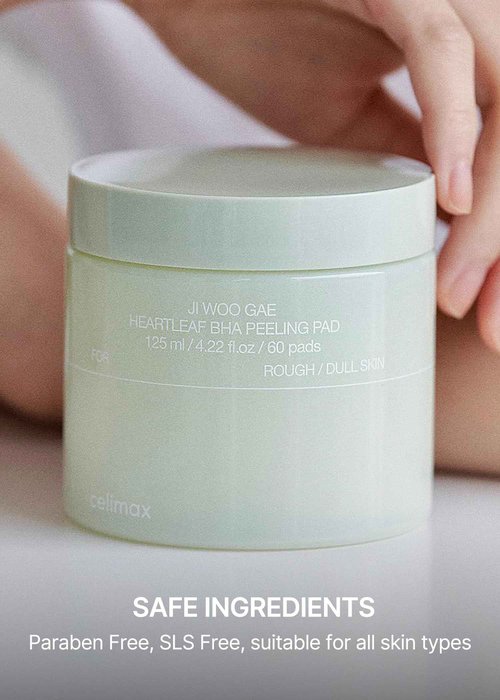 celimax Ji.Woo.Gae Heartleaf BHA Peeling Pad(60 Pads) + Dual Barrier Creamy Toner