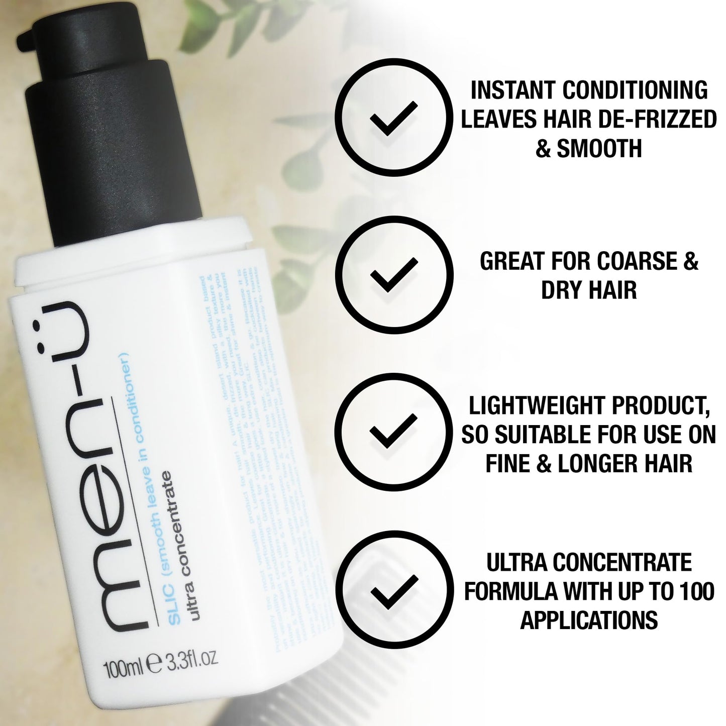 men-ü Ultra Concentrate SLIC (Smooth Leave In Conditioner) (Refill Kit)