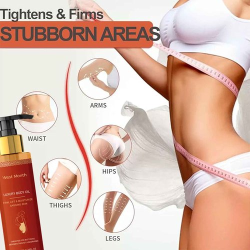 pewatul Body Firming Oil, Ultra Hydrating and Firming Skin for Women Full Body Use | Nourishes Skin, Reduces Fine Lines, Improves Elasticity,100ML (Rose)