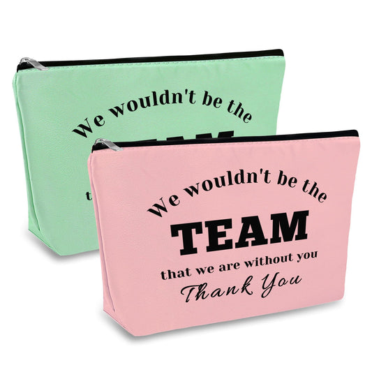 Boss Gift 2 Pcs Leader Appreciation Gift for Women Makeup Bags Coach Thank You Gift Colleague Coworker Leaving Gift Cosmetic Bag Boss Day Thanksgiving Birthday Gifts for Team Coach Leader Employee