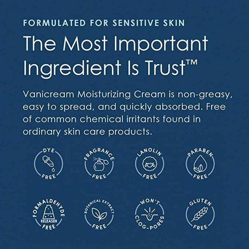 Vanicream Moisturizing Skin Cream for Sensitive Skin 4 oz (Pack of 5)
