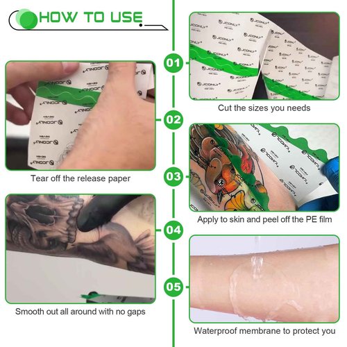 Tattoo Transparent Film Roll 5.9"x 10.9 Yards Tattoo Cover Up Tape, Second Skin Tattoo Bandage Wrap for Initial Healing Protective and Skin Repair