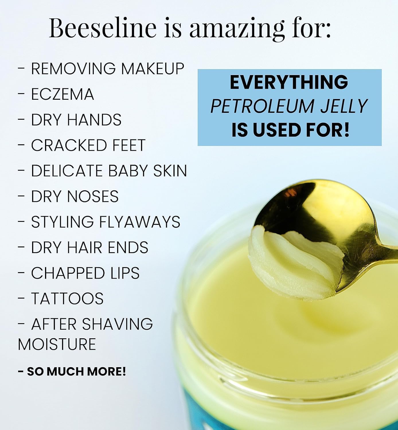 Beeseline Original - 100% Natural & Hypoallergenic Alternative to Petroleum Jelly - Lips, Hands, Baby, Makeup Remover and More (2 Ounce)