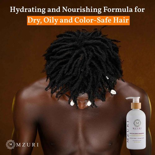 MZURI Revitalizing Conditioner with Shea Butter, Vanilla, & Cedarwood, Moisturizing, Hydrating, and Deep Conditioning Treatment for Frizzy, Dry, Hair, Restorative Leave-In Formula - 16 Fl. Oz