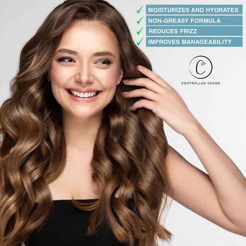 Controlled Chaos 8 oz Leave-In Conditioner Spray - Anti Frizz Hair Detangler Spray for Dry Damaged Hair with Natural Watermelon & Sunflower Seed Oil & Honey - Non-Greasy, Gluten,Sulfate & Paraben Free