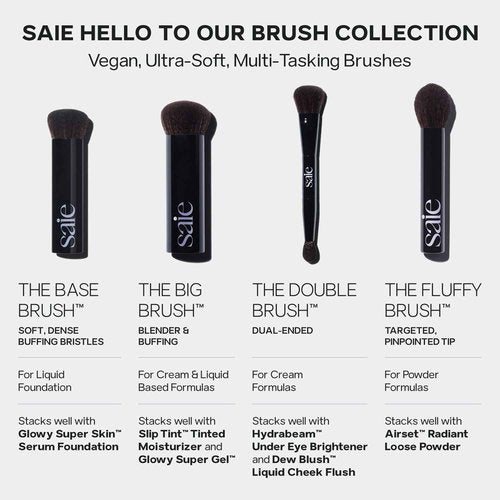 Saie The Big Liquid Foundation Brush - Soft, Multi-Use Makeup Brush for Buffing, Blending & Building - Made with Cruelty-Free, Synthetic Bristles & Creates a Seamless Finish (1 Count)