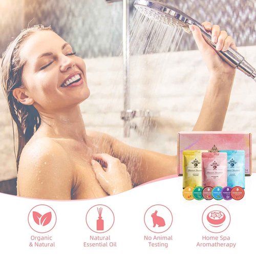 MR MIRYE Shower Steamers Aromatherapy, 24-Pack Shower Bombs Birthday Gifts for Women, Christmas Stocking Stuffers Gifts with Eucalyptus Mint Lavender Watermelon Grapefruit Tangerine Essential Oils