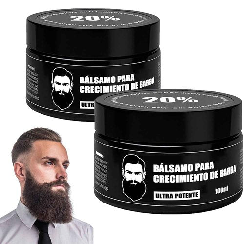 ceepdoogle 2 Pcs Cosmetics Para Barba, Bálsamo Estimulante de Barba,Estimulante Para Barba,Ultra Potente Beard Stimulating Balm, Crema Para Barba, Moisturizes & Strengthens Beard, 200ML / 7 OZ