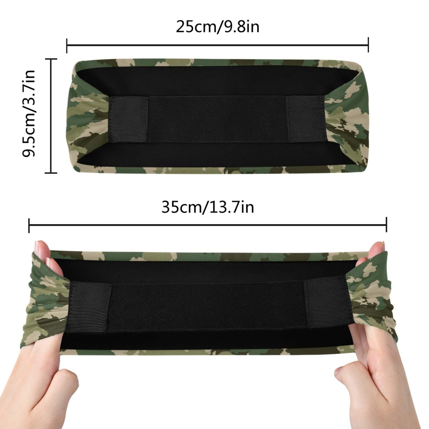 Sports Headbands for Women, Camouflage Breathable Hair Bands, Elastic Headbands, Quick Dry Head Bands