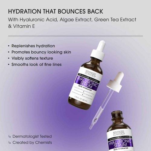 Advanced Clinicals 3 Pack Face Serum Essentials Set | Brightening Vitamin C, Firming Retinol, & Hydrating Hyaluronic Acid Serum Gift Box | Travel Size Gift For Women | Anti Aging Skin Care Products